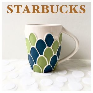 STARBUCKS, Rare Hand Painted Mermaid Siren MUG